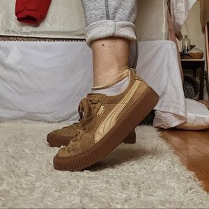 puma plateforms in suede